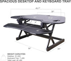 Rocelco 46" Height Adjustable Corner Standing Desk Converter - Image 4