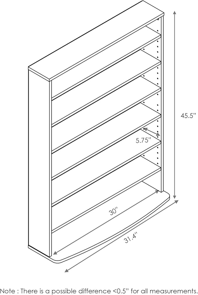 FURINNO JAYA 6-Tier Multimedia Storage Tower - Image 3