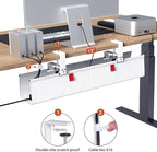Univivi No Drill Under Desk Cable Management Tray, Clamp/Screw Mount Desk Cable - Image 3