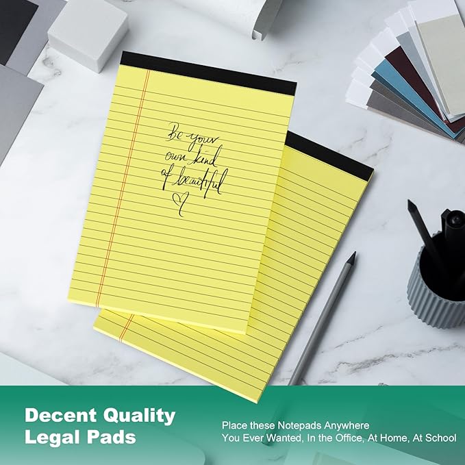 10 Pack Yellow Legal Pads 5x8 Small Note Pads, Writing Pads - Image 5