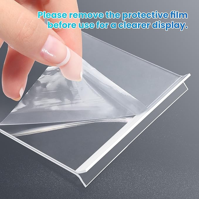 Acrylic Sign Holder 4x6, 24 Pack Clear Table Menu Vertical Clear Table Double - Image 5