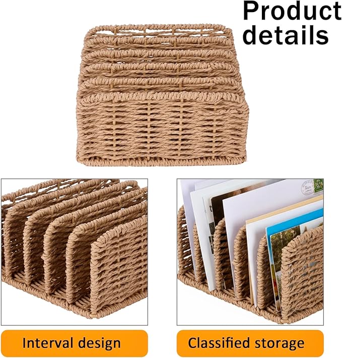 Duimbok Desk Mail Organizer Large Capacity Mail Holder - Image 2