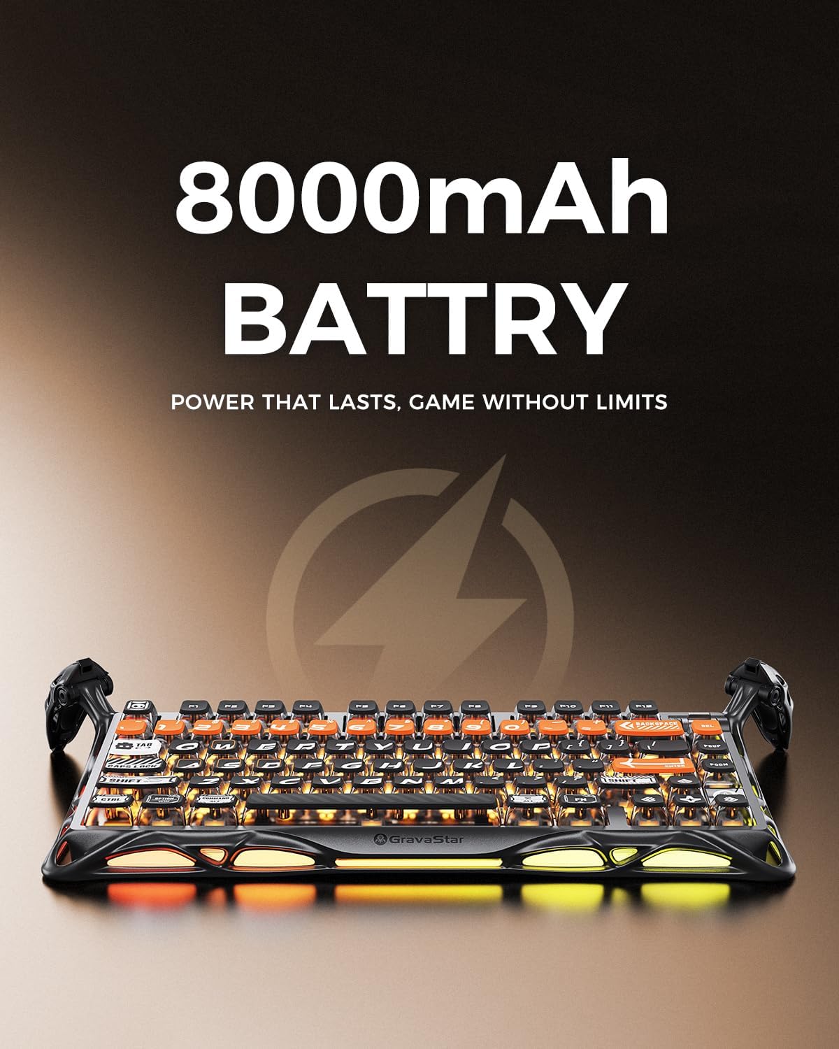 GravaStar Mercury K1 Pro 75% Wireless Mechanical Gaming Keyboard, Hot-Swap