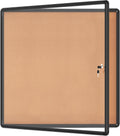 Mifuro 38"x38" Enclosed Bulletin Board, Lockable Weather-Resistant Aluminum