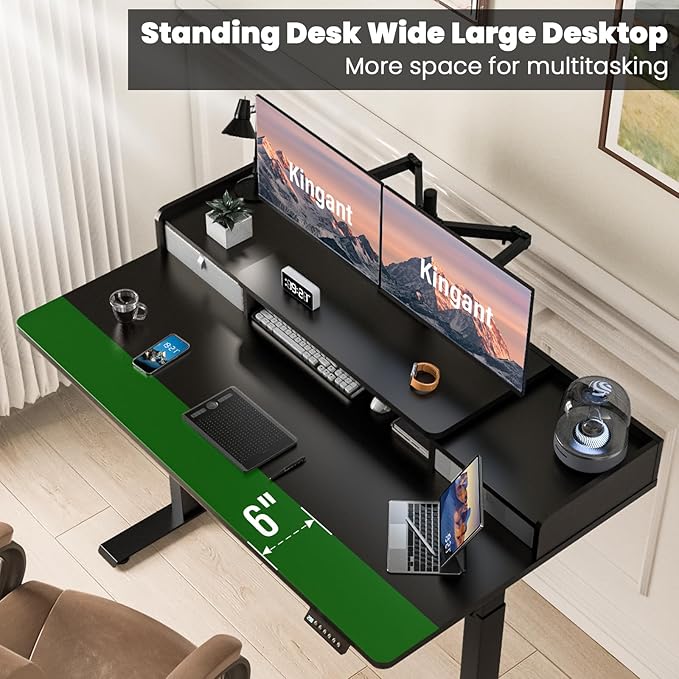 Kingant 63 x 30 Inch Electric Standing Desk - Image 3