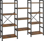 SUPERJARE Triple 4 Tier Bookshelf, Bookcase by SUPERJARE