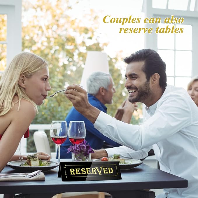 WATHFKCU 20PCS Acrylic Reserved Table Tent Signs, Reservation Seat Signs - Image 6