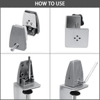 Heavy Duty Sneeze Guard Clamp For 0.1" to 1" Thick Panel, Desk Partition - Image 3