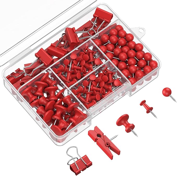 Uniclife 200 Pcs Thumb Tacks for Wall, Decorative Push Pins, Cute Thumbtacks by UnicLife