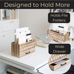 BLU MONACO | Natural Wood Desktop Mail Organizer - Image 4