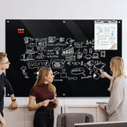 MaxGear Glass Whiteboard Wall Mounted, Frameless Magnetic Dry Erase Board - Image 8