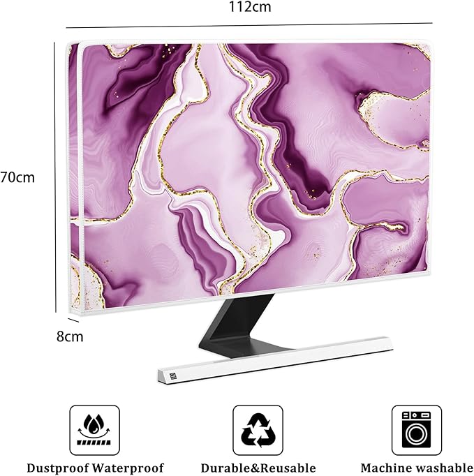 Baocicco Violet Gold Marble Waterproof Weatherproof and Dust-Proof TV Screen - Image 2
