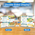 10 Pack Acrylic Sign Holder 8.5 x 11 Horizontal, Double-Sided Stand up Table - Image 3