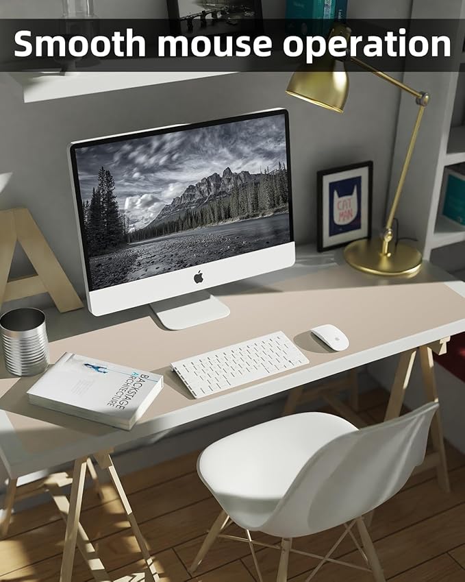 Non-Slip Desk mat, PULeather Desk Pad Protector, Office Desk Mat, Large Mouse - Image 5