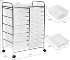 GLACER 15 Drawers Rolling Cart, Storage Cart - Image 3