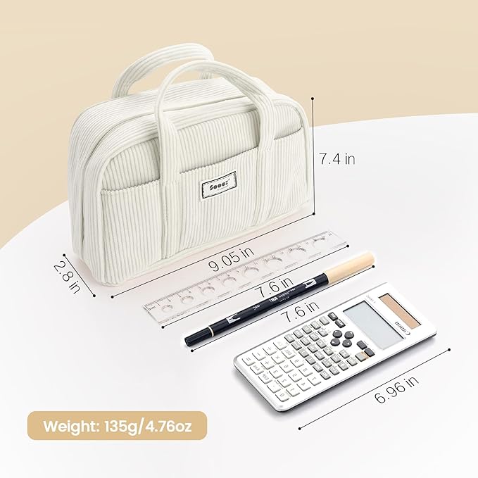 Sooez Large Pencil Case Pouch, Extra Big Pencil Bag - Image 6