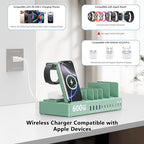 600w Charging Station for Multiple Devices, 15 in 1 Wireless Charger - Image 5
