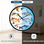 Vozoza Fishing Underwater 12 Inch Analog Wall Clocks Battery-Operated - Image 6