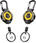 MNGARISTA 2-Pack Upgraded Retractable Keychain, 10 OZ Retraction, 31.5" by MNGARISTA