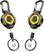 MNGARISTA 2-Pack Upgraded Retractable Keychain, 10 OZ Retraction, 31.5" by MNGARISTA