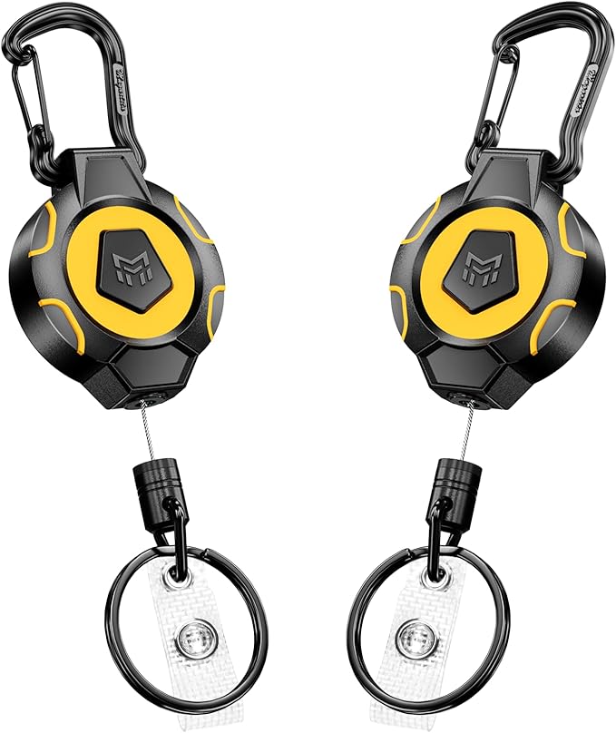 MNGARISTA 2-Pack Upgraded Retractable Keychain, 10 OZ Retraction, 31.5" by MNGARISTA