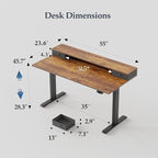 Klicelor 55 Inch Electric Standing Desk - Image 3
