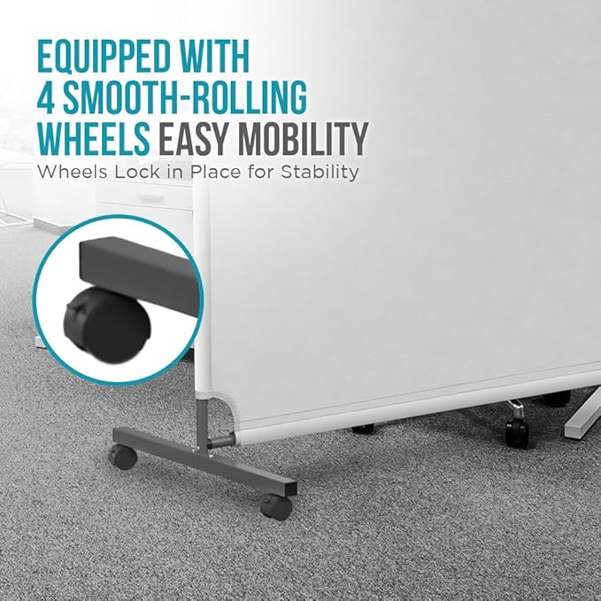 Steel-AID 50-inch Rolling Privacy Room Divider - Image 7