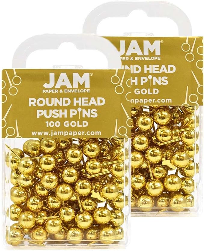 JAM PAPER Colorful Push Pins by JAMPaper