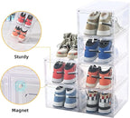 KEFA XL Shoe Storage Box, 8 PACK Shoe Boxes Clear Plastc Stackable Organizer - Image 4
