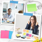 Meanplan 3 Pack Pop up Sticky Dispenser Note Holder Black Base - Image 4