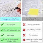 BAYTORY 700 Sheets Transparent Sticky Notes, Self-Adhesive Translucent Writable - Image 7