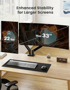 ErGear Dual Monitor Stand up to 33 inches Screen, Load-Bearing Max 22 lbs Each - Image 2