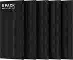 5 Pack Acoustic Panels, Premium Wall Sound Absorbing Panels, Decorative Sound