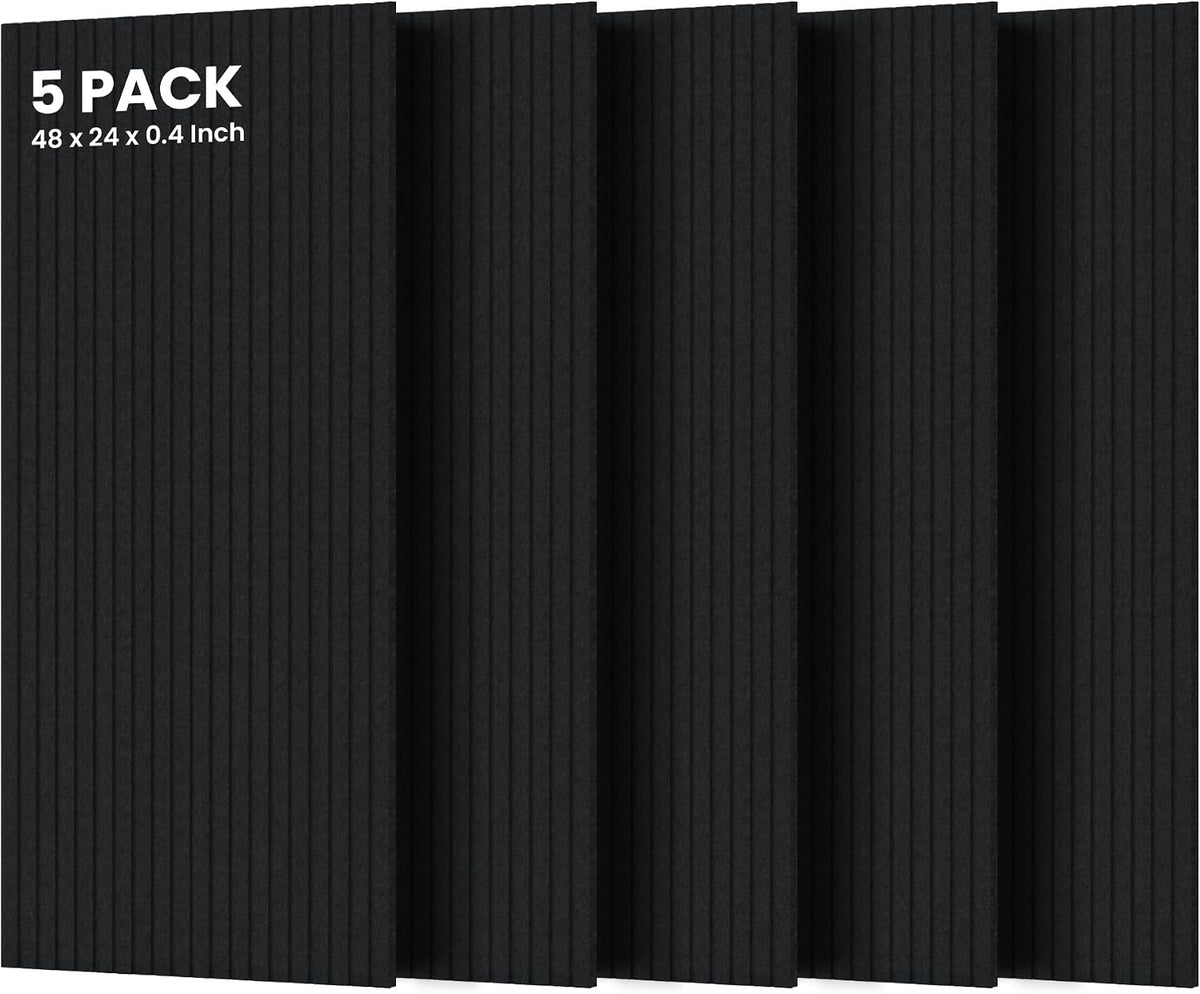 5 Pack Acoustic Panels, Premium Wall Sound Absorbing Panels, Decorative Sound