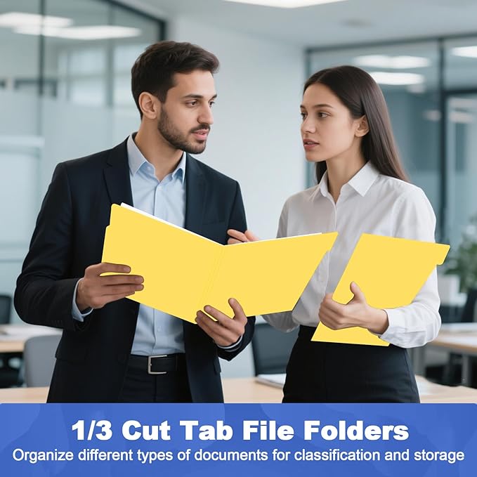 File Folder, HERKKA 120 Pack 1/3 Cut Tab File Folders, File Folders Great - Image 7