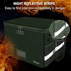 ENGPOW File Box with Lock, Fireproof Document Box with Zipper Lid, Collapsible - Image 8