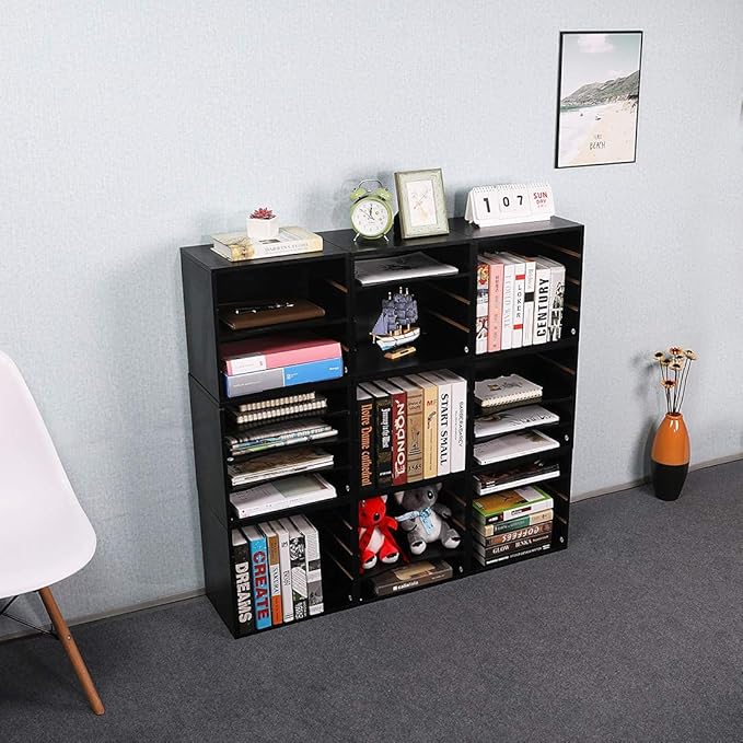 PAG Mail Sorter Organizer, Wood Countertop Literature Organizer, Office - Image 6