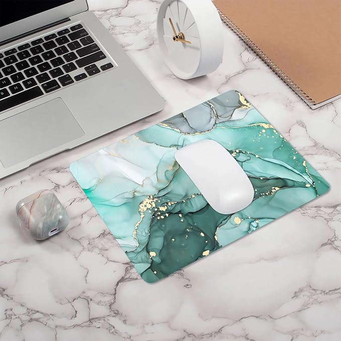 IMAYONDIA Turquoise Marble Mousepad, Computer Mouse Pad Teal, Luxury Swirl Mice - Image 7