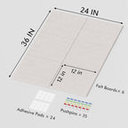 Neatsure Large Cork Board for Wall, 6 Panels Felt Tiles Tack Push Pin Board for - Image 3