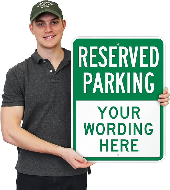 SmartSign 24 x 18 inch Custom “Reserved Parking” Metal Sign - Image 2