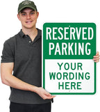 SmartSign 24 x 18 inch Custom “Reserved Parking” Metal Sign - Image 2