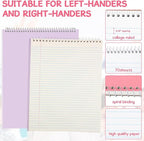 Maitys 6 Pcs Legal Pad Steno Spiral Notebook 8.5" x 11" Top Bound Spiral Pads - Image 3