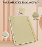 Blank Spiral Notebook Journal 8.5” x 11”, A4 Large Sketch Book - Image 3