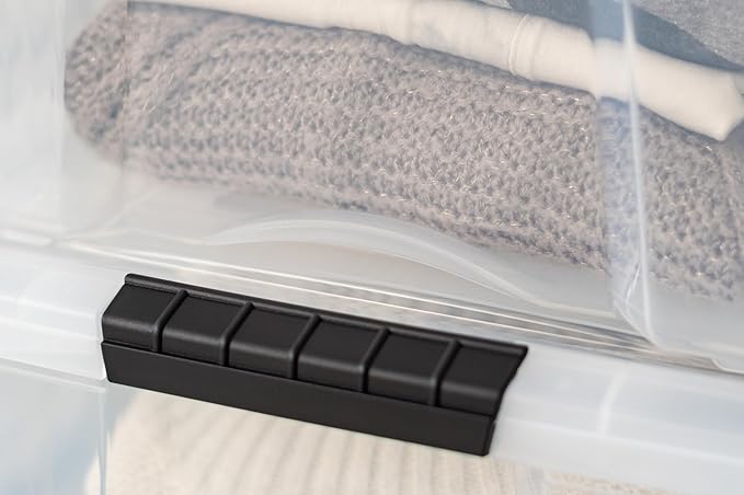 IRIS USA 40 Qt Stackable Plastic Storage Bins - Image 6
