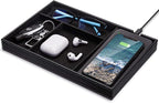 Valet Tray, Built in Wireless Charging Pad, Nightstand Organizer, Dresser by wirelessfuturecharger
