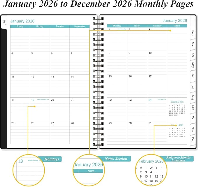 2026 Planner - Planner 2026 from January 2026 - December 2026, Weekly & Monthly - Image 4