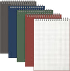 Engrowtic 4 Pack Graph Paper Spiral Notepad A5 Top Wirebound Notepad Grid by Engrowtic