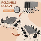 Folding Conference Table 4ft 5ft, Foldable Office Meeting Desk - Image 3