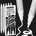 ARTISTRO 5 White Acrylic Paint Markers by ARTISTRO