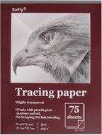 Tracing Paper for Drawing, 9 X 12'' Tracing Paper Pad, 75 Sheets Transparent by SuFlyDirect